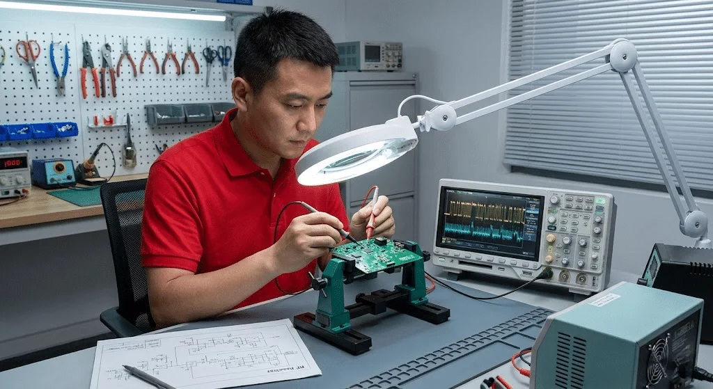 RF lab validating signal quality