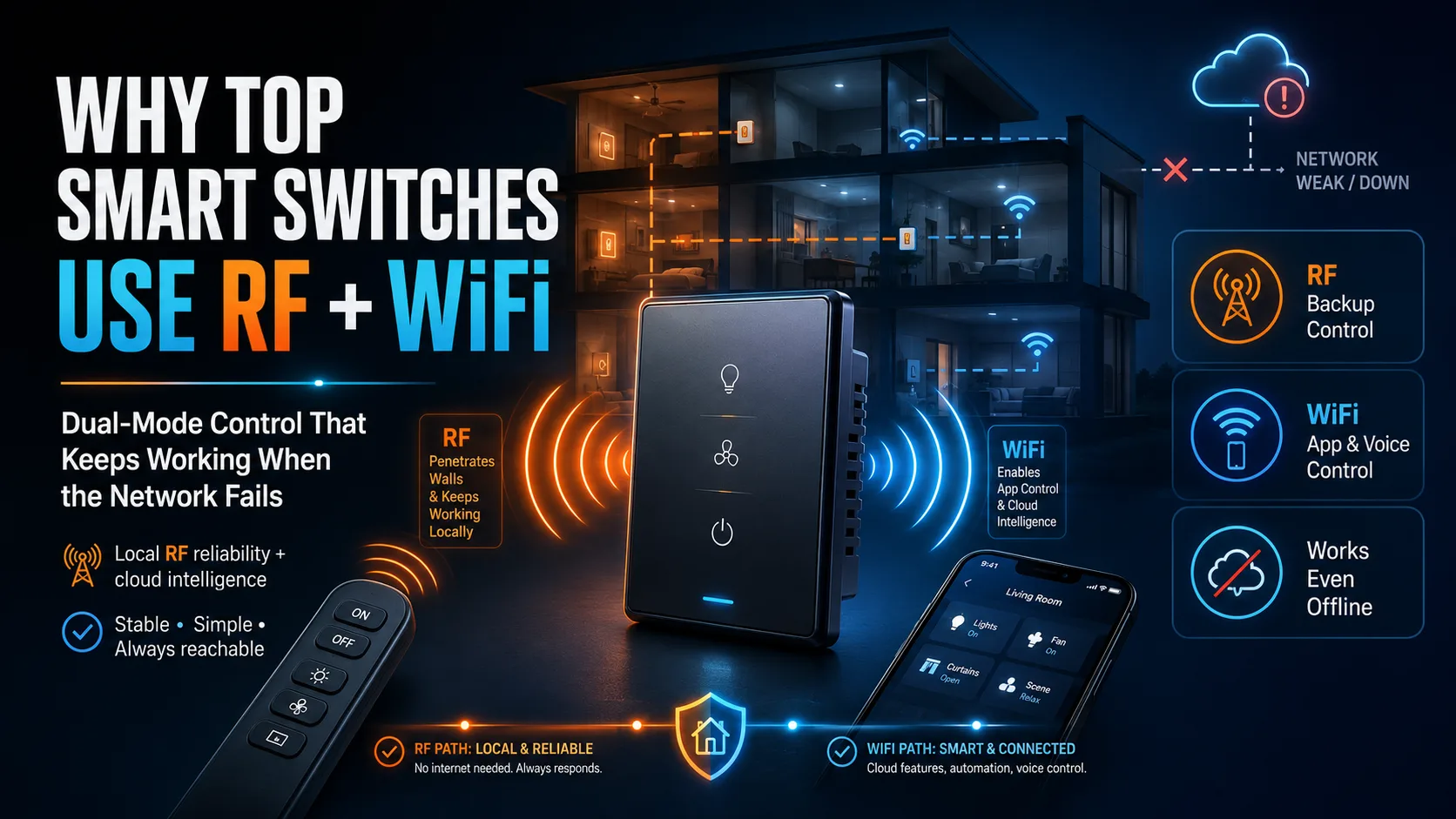 Why Serious Smart Switches Are Moving to RF + Wi-Fi Dual-Mode