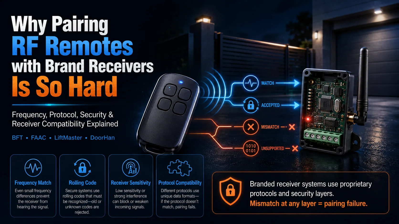 Why Pairing a Third-Party RF Remote to a Brand-Name Receiver Is Harder Than It Looks